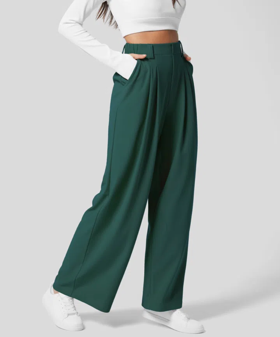 Alden Elegant Elasticated High-Waisted Trousers | Last Day Of Sale!