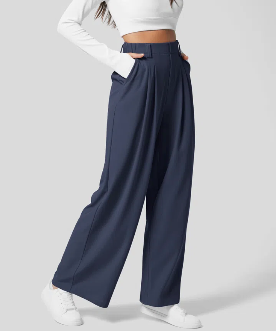 Alden Elegant Elasticated High-Waisted Trousers | Last Day Of Sale!